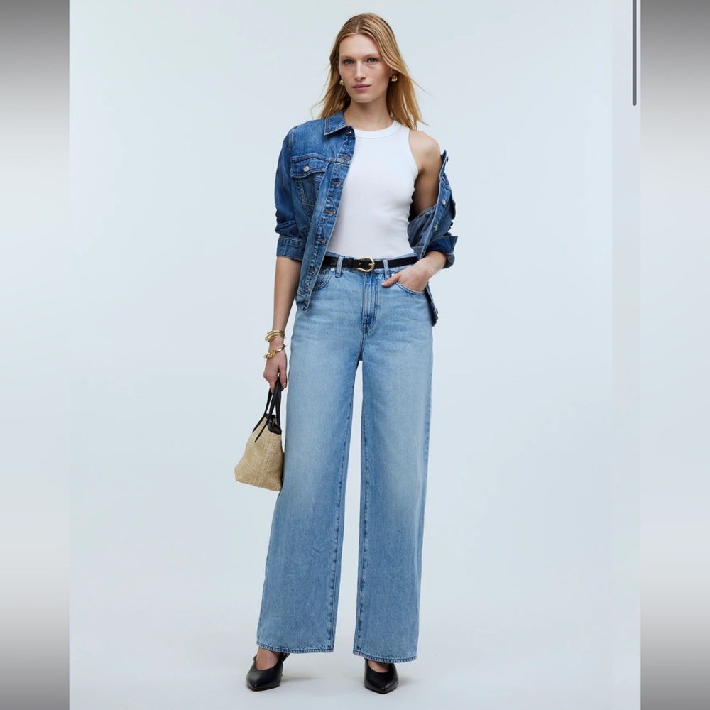 Madewell superwide-leg jeans in Ahern wash